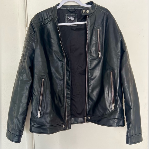 ZARA Leather Biker Jacket - Size XL, Great Condition! - Picture 2 of 5
